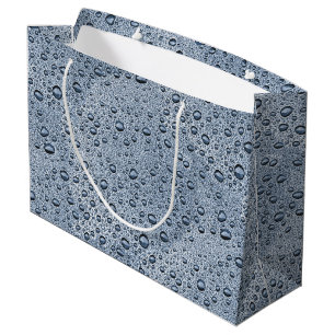 Gunmetal-graue Wassertropfen Große Geschenktüte