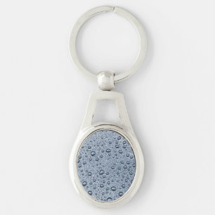 Gunmetal-graue Wassertropfen Schlüsselanhänger