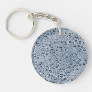 Gunmetal-graue Wassertropfen Schlüsselanhänger