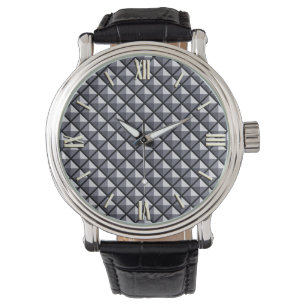 Gunmetal gray, metallisches Aussehen, gestanztes G Armbanduhr