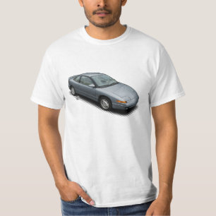 Gunmetal Saturn 1991 SC2 auf weißem T - Shirt
