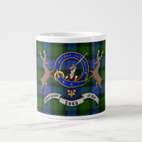 Gunn Clan Abzeichen mit Tartan & Stags