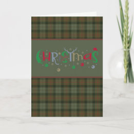 Gunn Clan Tartan Ferienkarte Feiertagskarte