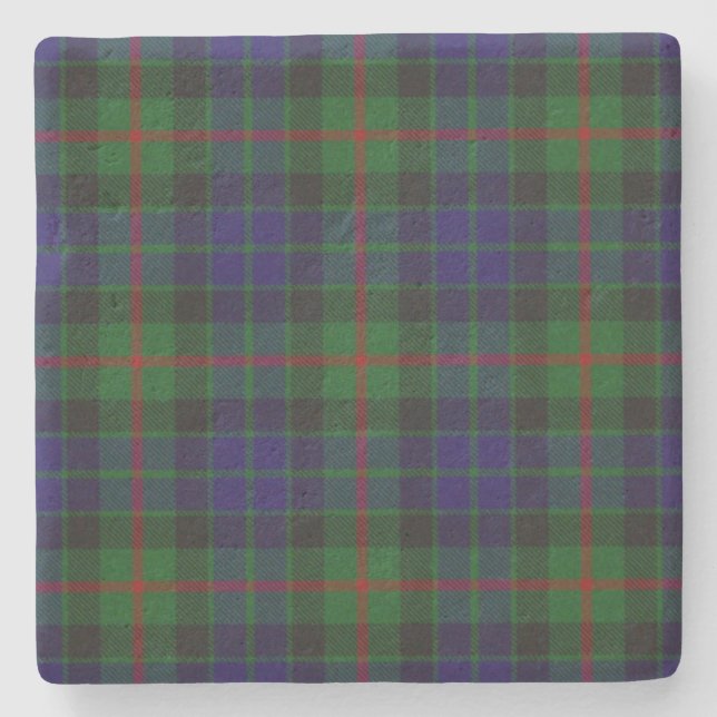 Gunn Clan Tartan Kariert Stone Untersetzer (Vorderseite)