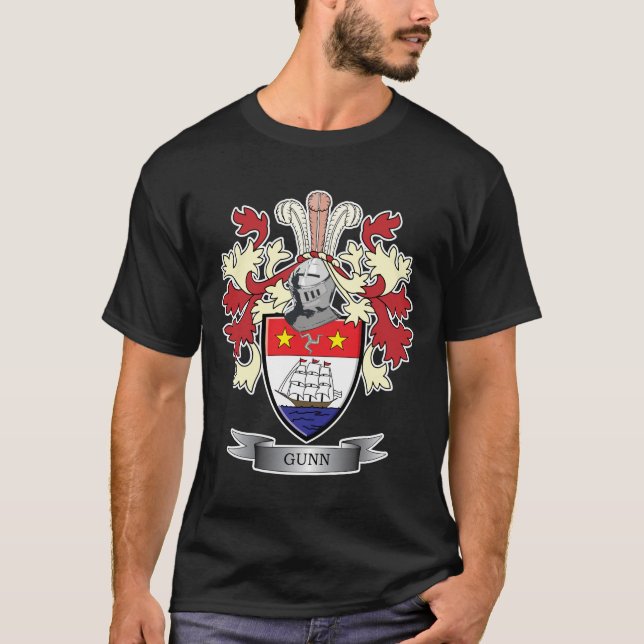 Gunn-Familienwappen-Wappen T-Shirt (Vorderseite)
