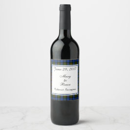 Gunn Scottish Wedding Wine Label Weinetikett