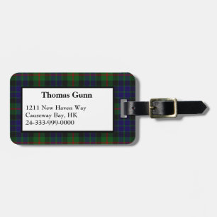 Gunn Tartan Kariert Luggage Tag Gepäckanhänger