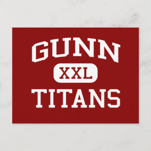 Gunn - Titans - High School - Palo Alto California Postkarte
