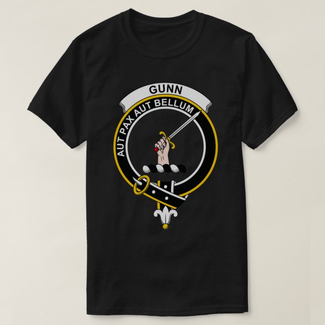 Gunn Wappen Tartan Clan Scottish Clan T-Shirt (Design vorne)
