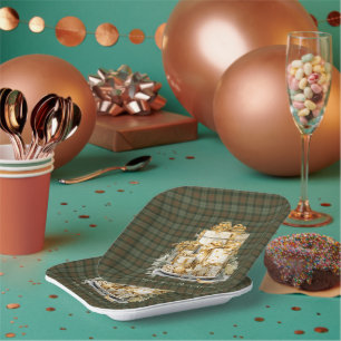 Gunn Weathered Tartan Weihnachten Papier Teller