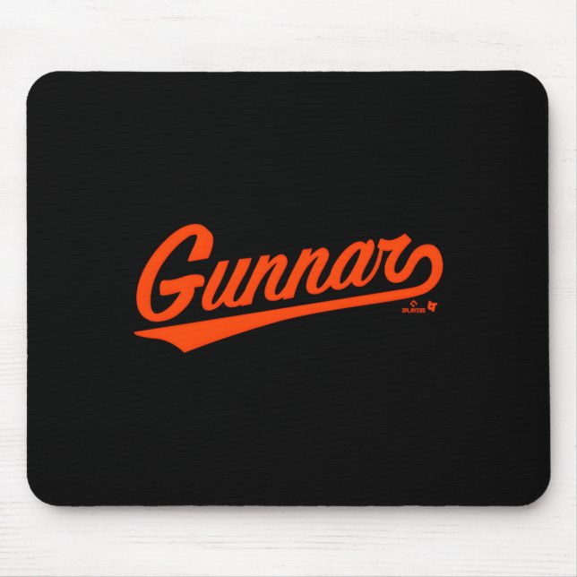 Gunnar Henderson Baltimore Text Baltimore Baseball Mousepad (Vorne)