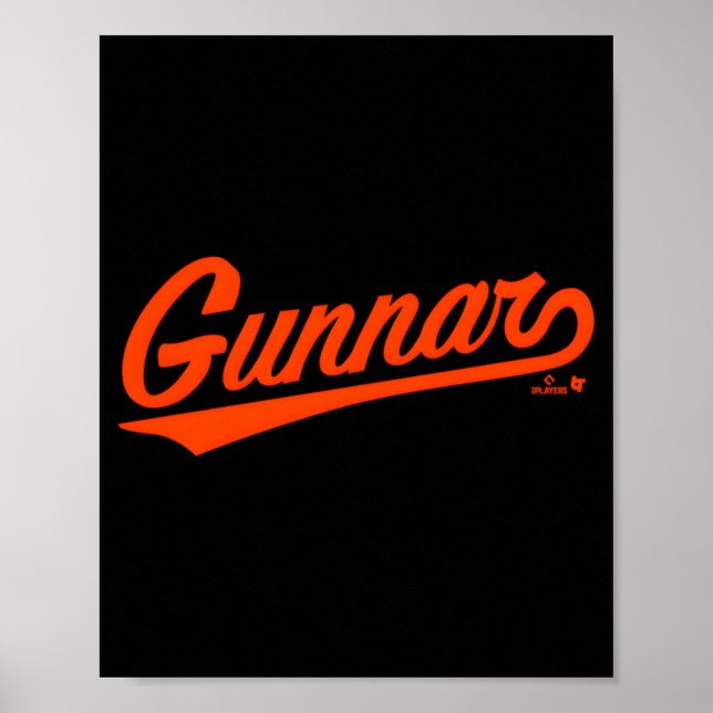 Gunnar Henderson Baltimore Text Baltimore Baseball Poster (Vorne)