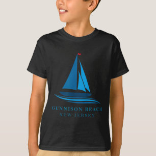 Gunnison Beach - New Jersey - Segelboot-Souvenir T-Shirt