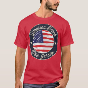 Gunnison Beach - Patriotic New Jersey Souvenir T-S T-Shirt