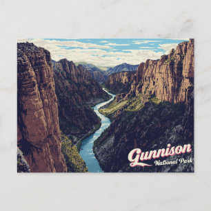 Gunnison Black Canyon River Kunst Postkarte