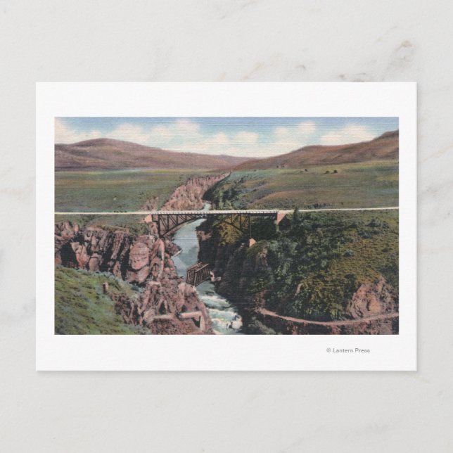 Gunnison, CO - Sapinero Brücke über den See Postkarte (Vorderseite)