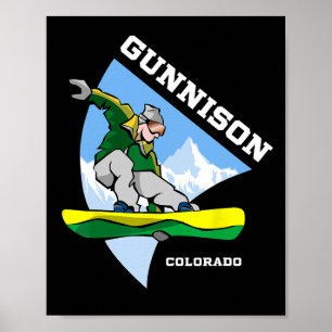 Gunnison Colorado Snowboarden Snowboarder Kinder S Poster