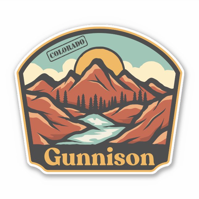 Gunnison, Colorado Sticker (Vorderseite)