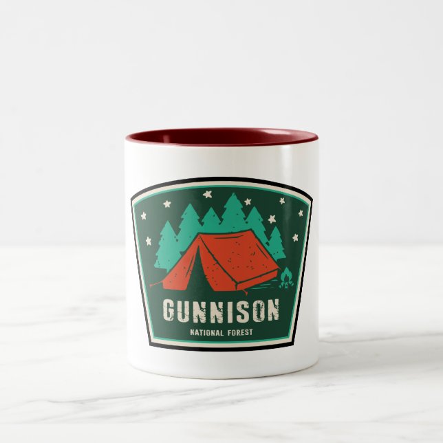 Gunnison National Forest Camping Zweifarbige Tasse (Mittel)