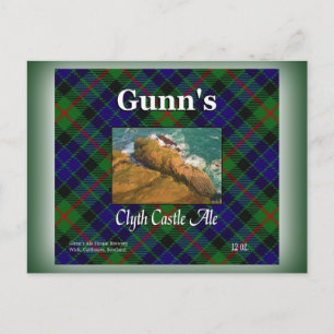 Gunn's Clyth Castle Ale Postkarte