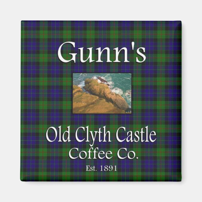 Gunn's Old Clyth Castle Coffee Co. Magnet (Vorne)