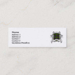 Gunntartan-Schild Mini Visitenkarte