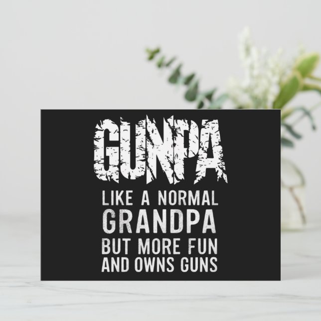 GUNPA wie ein normaler Großvater, aber mehr Spaß u Einladung (Stehend Vorderseite)