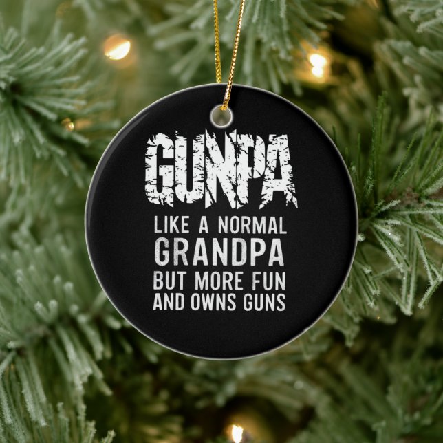 GUNPA wie ein normaler Großvater, aber mehr Spaß u Keramik Ornament (Baum)