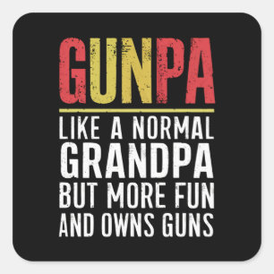 Gunpa wie ein normaler Großvater, aber mehr Spaß u Quadratischer Aufkleber