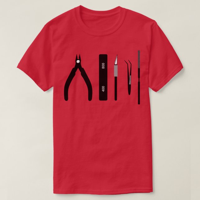 Gunpla-Modellwerkzeuge T-Shirt (Design vorne)