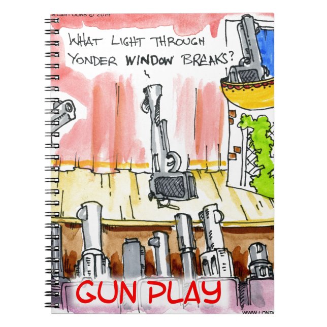 GunPlay Funny Cartoon Notizblock (Vorderseite)