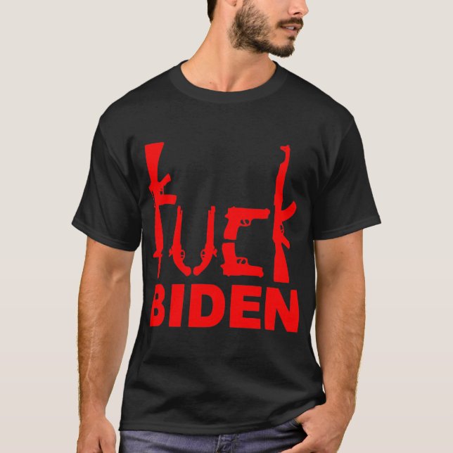 Guns F**|< Biden #USAPatriotGraphics © T-Shirt (Vorderseite)