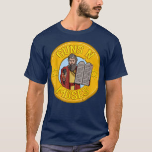 Guns N Moses Jüdisches Pessach Pun Israeli Defense T-Shirt