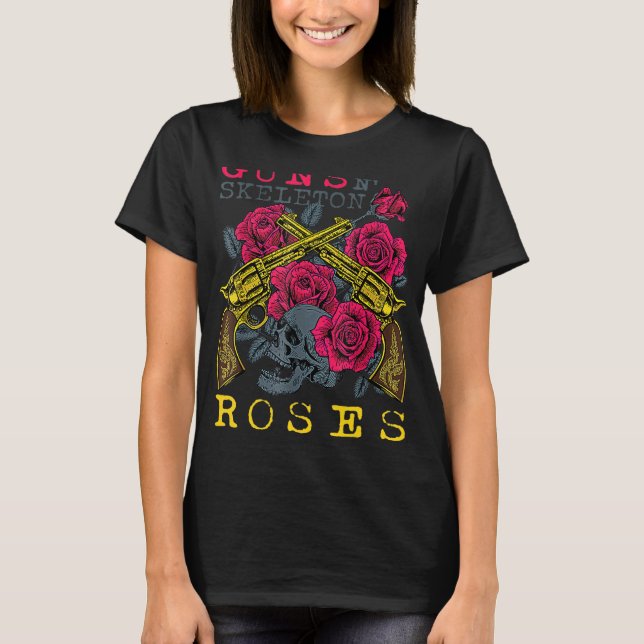Guns N' Skeleton Rose T-Shirt (Vorderseite)