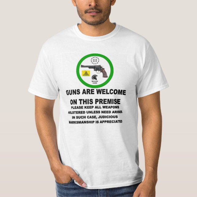 GUNS WILLKOMMEN T-Shirt (Vorderseite)