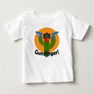 Gunslinger Cactus Design - Baby Fine Jersey T-Shir T-shirt