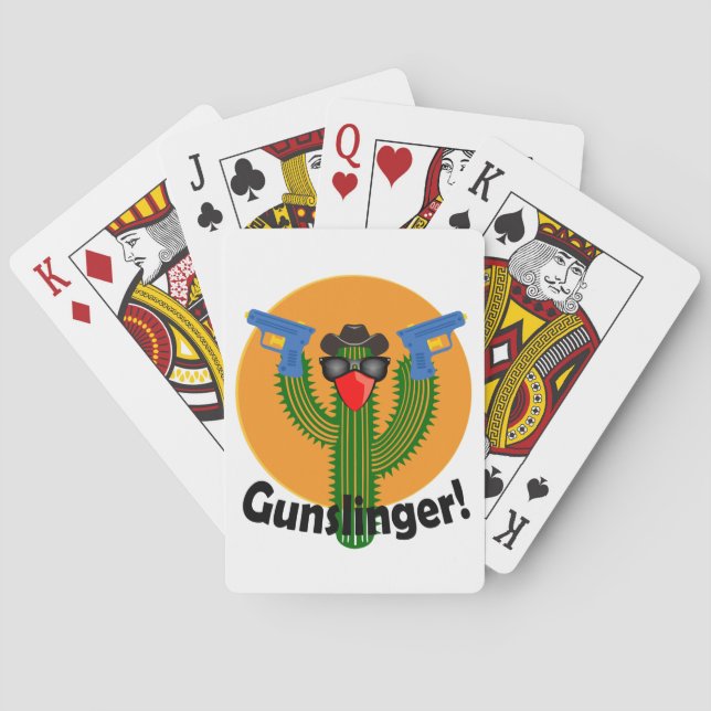 Gunslinger Cactus Design - Playing Cards, Standard Spielkarten (Rückseite)