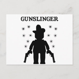 Gunslinger Cowboy Minifig Postkarte