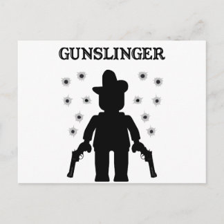 Gunslinger Cowboy Minifig Postkarte