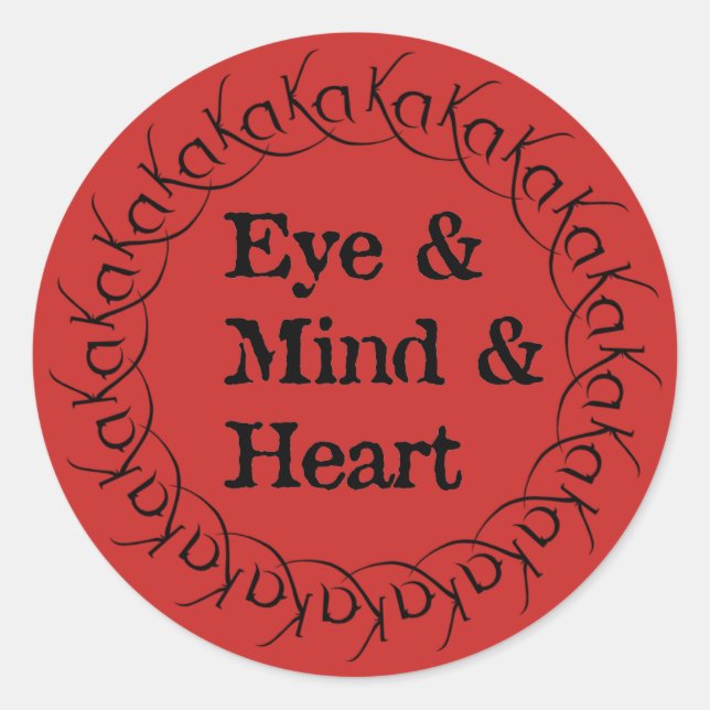 Gunslinger's Creed & Wheel of Ka Runder Aufkleber (Vorderseite)