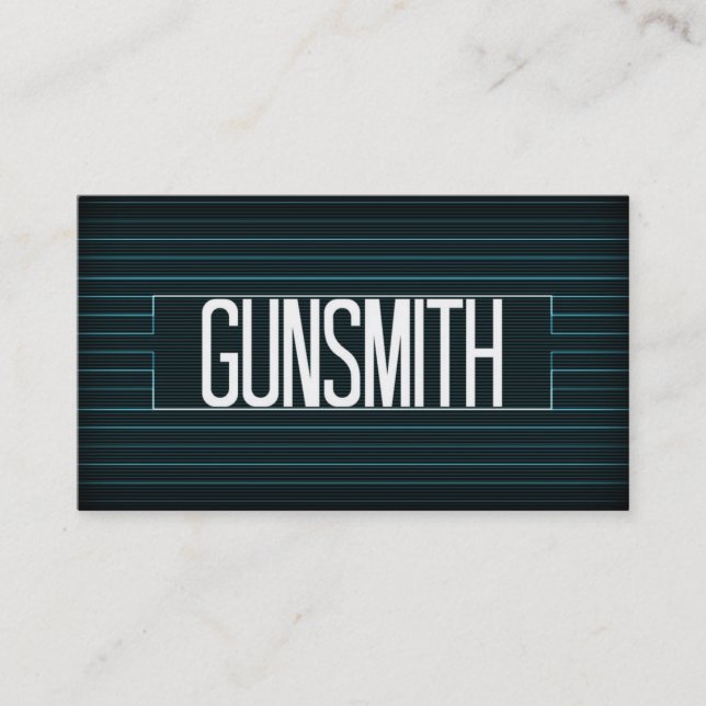 Gunsmith Elegante Stripe Business Card Visitenkarte (Vorderseite)