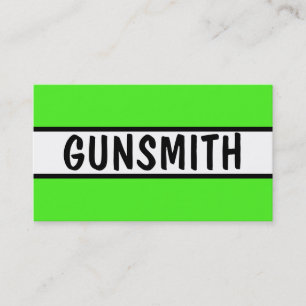 Gunsmith Neon Green Visitenkarte