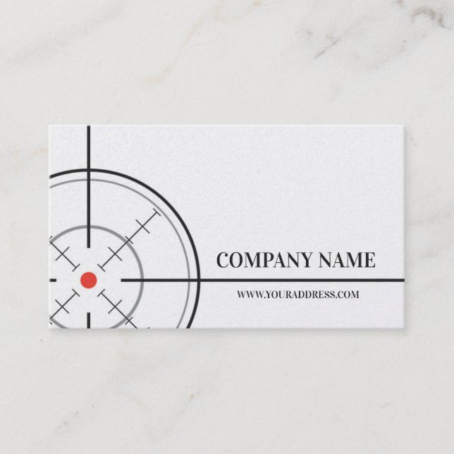 Gunsmith Shop Target White Business Card Visitenkarte