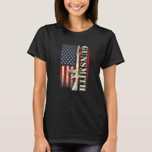 Gunsmith USA Flag Gunsmithing Gun Builder T-Shirt