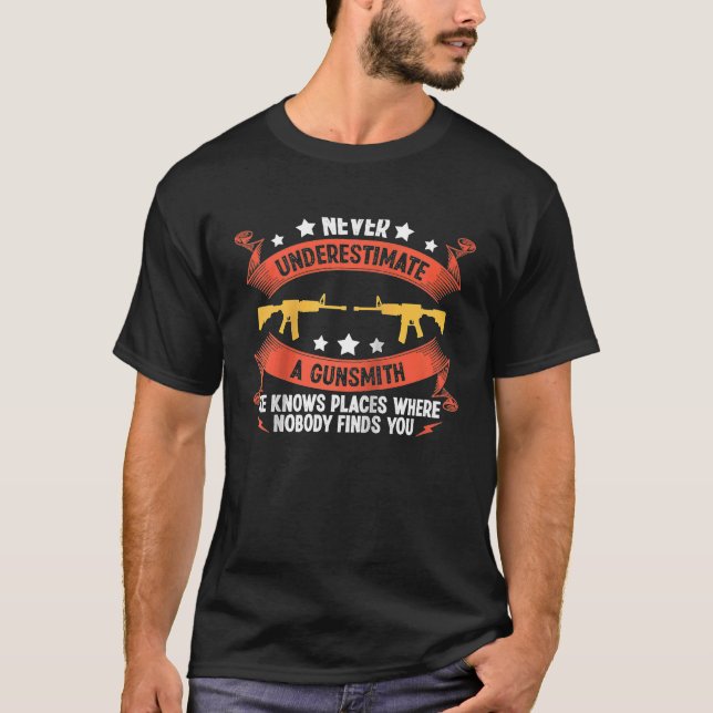 Gunsmithing Weapon Gunsmith Guns Maker Quotes Ragl T-Shirt (Vorderseite)
