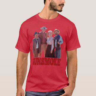 Gunsmoke-Gruppenschuss Klassischer Western lustig T-Shirt