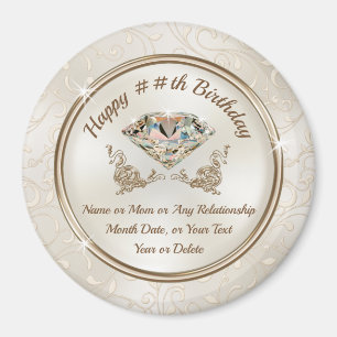 Günstig Personalisiert, Geburtstagsfavoriten für F Magnet