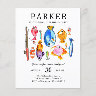 Günstige Angelruten Spaß Fischen Angeln Geburtstag Flyer