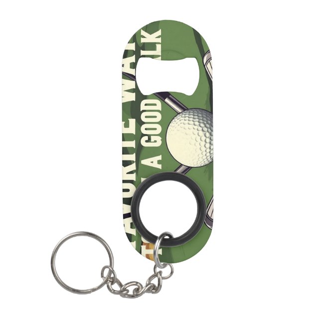 Günstige Art, einen guten Spaziergang zu machen Mini Flaschenöffner (Vorderseite)