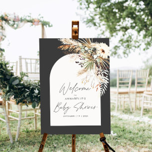 Günstige Babyduschpampen schwarz, modern und elega Poster